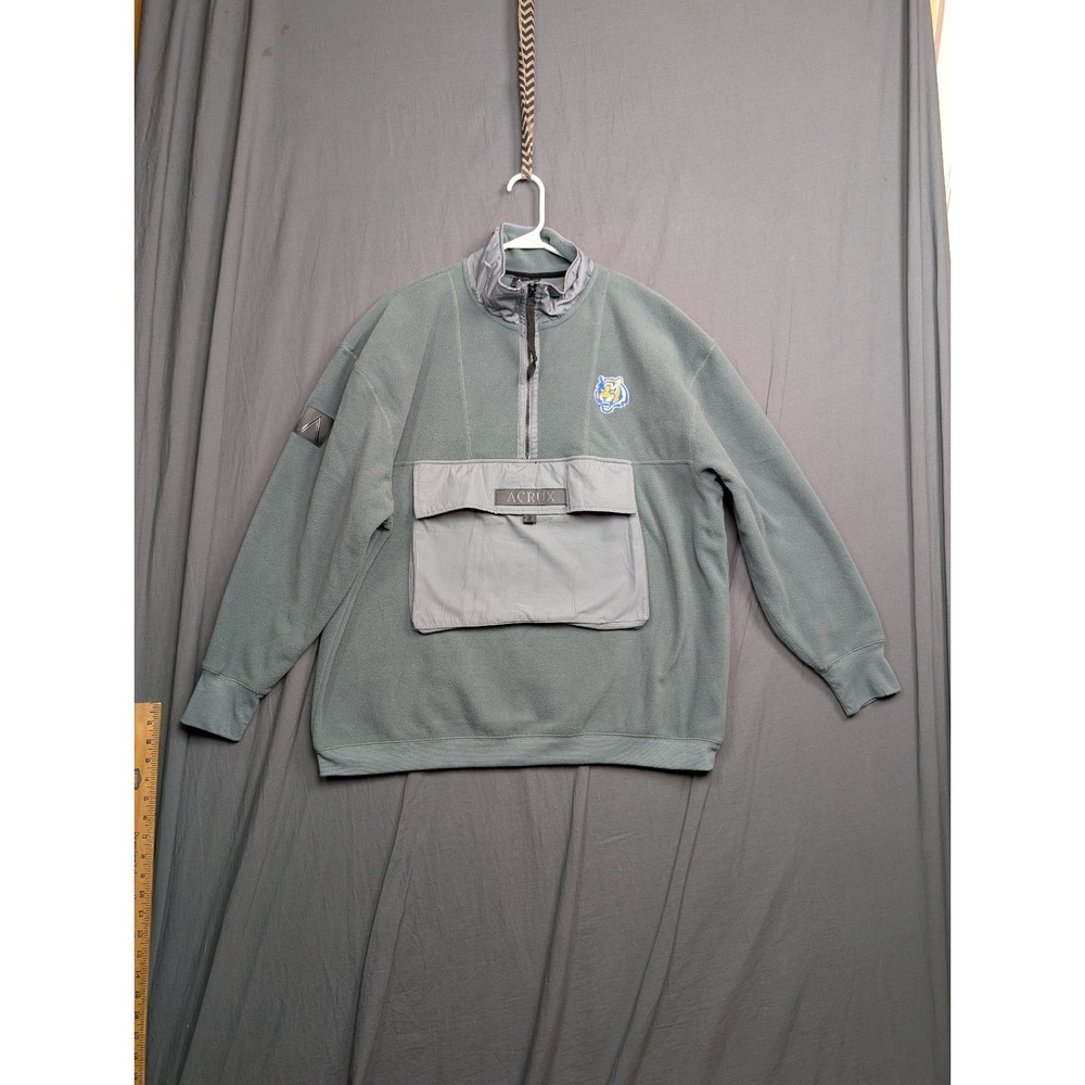 ACRUX Men's Fleece Pullover Quarter Zip Front‎ Pocket Sweatshirt Large
